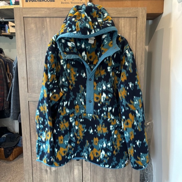 North Face Fleece Pullover Men's XXL Multicolor Carbondale Quarter Snap Hoodie - Picture 2 of 14